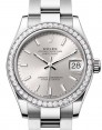 Product Image: Rolex Datejust 31 White Gold/Steel Silver Index Dial & Diamond Bezel Oyster Bracelet 278384RBR - BRAND NEW