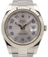 Product Image:  Rolex Datejust II 41mm Stainless Steel Silver Blue Arabic White Gold Bezel Oyster Bracelet 116334- PRE-OWNED