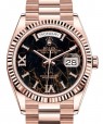 Product Image: Rolex Day-Date 36 Rose Gold Eisenkiesel Diamond Roman VI IX Dial & Fluted Bezel President Bracelet 128235 - BRAND NEW