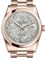 Product Image: Rolex Day-Date 36 Rose Gold Meteorite Diamond Dial & Smooth Domed Bezel President Bracelet 118205 - BRAND NEW