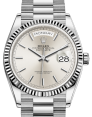 Product Image: Rolex Day-Date 36 White Gold Silver Index Dial & Fluted Bezel President Bracelet 128239 - BRAND NEW