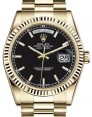 Product Image: Rolex Day-Date 36 Yellow Gold Black Index Dial & Fluted Bezel President Bracelet 118238 - BRAND NEW