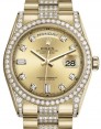 Product Image: Rolex Day-Date 36 Yellow Gold Champagne Diamond Dial & Diamond Set Case & Bezel Diamond Set President Bracelet 118388 - BRAND NEW