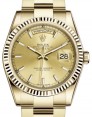 Product Image: Rolex Day-Date 36 Yellow Gold Champagne Index Dial & Fluted Bezel Oyster Bracelet 118238 - BRAND NEW