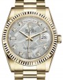 Product Image: Rolex Day-Date 36 Yellow Gold Meteorite Diamond Dial & Fluted Bezel President Bracelet 118238 - PRE OWNED