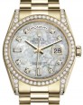 Product Image: Rolex Day-Date 36 Yellow Gold White Mother of Pearl Diamond Dial & Diamond Set Case & Bezel President Bracelet 118388 - BRAND NEW