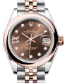Product Image: Rolex Lady Datejust 28 Rose Gold/Steel Chocolate Diamond IX Dial & Smooth Domed Bezel Jubilee Bracelet 279161 - BRAND NEW
