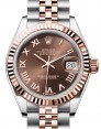 Product Image: Rolex Lady Datejust 28 Rose Gold/Steel Chocolate Roman Dial & Fluted Bezel Jubilee Bracelet 279171 - BRAND NEW
