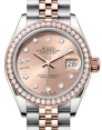 Product Image: Rolex Lady Datejust 28 Rose Gold/Steel Rose Diamond IX Dial & Diamond Bezel Jubilee Bracelet 279381RBR - BRAND NEW