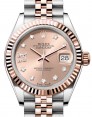 Product Image: Rolex Lady Datejust 28 Rose Gold/Steel Rose Diamond IX Dial & Fluted Bezel Jubilee Bracelet 279171 - BRAND NEW