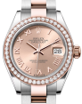 Product Image: Rolex Lady Datejust 28 Rose Gold/Steel Rose Roman Dial & Diamond Bezel Oyster Bracelet 279381RBR - BRAND NEW