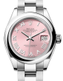 Product Image: Rolex Lady Datejust 28 Stainless Steel Pink Roman Dial & Smooth Domed Bezel Oyster Bracelet 279160 - BRAND NEW