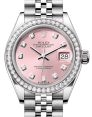 Product Image: Rolex Lady Datejust 28 White Gold/Steel Pink Diamond Dial & Diamond Bezel Jubilee Bracelet 279384RBR - BRAND NEW