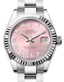 Product Image: Rolex Lady Datejust 28 White Gold/Steel Pink Roman Dial & Fluted Bezel Oyster Bracelet 279174 - BRAND NEW