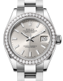 Product Image: Rolex Lady Datejust 28 White Gold/Steel Silver Index Dial & Diamond Bezel Oyster Bracelet 279384RBR - BRAND NEW