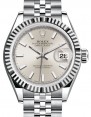 Product Image: Rolex Lady Datejust 28 White Gold/Steel Silver Index Dial & Fluted Bezel Jubilee Bracelet 279174 - BRAND NEW