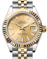 Product Image: Rolex Lady Datejust 28 Yellow Gold/Steel Champagne Index Dial & Fluted Bezel Jubilee Bracelet 279173 - BRAND NEW
