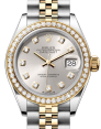 Product Image: Rolex Lady Datejust 28 Yellow Gold/Steel Silver Diamond Dial & Diamond Bezel Jubilee Bracelet 279383RBR - BRAND NEW