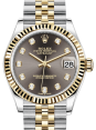Product Image: Rolex Lady-Datejust 31 Yellow Gold/Steel Dark Grey Diamond Dial & Fluted Bezel Jubilee Bracelet 278273 - BRAND NEW