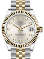 Product Image: Rolex Lady-Datejust 31 Yellow Gold/Steel Silver Diamond Dial & Fluted Bezel Jubilee Bracelet 278273 - BRAND NEW