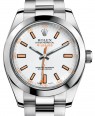 Product Image: Rolex Milgauss Stainless Steel White Dial Smooth Bezel Oyster Bracelet 116400 - BRAND NEW