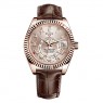 Product Image: Rolex Sky-Dweller 18k Everose Rose Gold Sundust Roman 42mm Dial Leather Strap 326135 - PRE-OWNED
