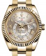Product Image: Rolex Sky-Dweller Calendar Yellow Gold 42mm Silver Roman Dial Gold Bracelet 326938 - PRE-OWNED