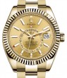 Product Image: Rolex Sky-Dweller Yellow Gold Champagne Index Dial Fluted Bezel Oyster Bracelet 326938 - BRAND NEW