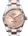 Product Image: Rolex Datejust 31 Rose Gold/Steel Rose Roman Dial & Fluted Bezel Oyster Bracelet 278271 - BRAND NEW