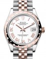 Product Image: Rolex Datejust 31 Rose Gold/Steel White Dial & Domed Set Diamond Bezel Jubilee Bracelet 278341RBR - BRAND NEW