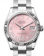 Product Image: Rolex Datejust 31 White Gold/Steel Pink Roman Diamond VI Dial & Fluted Bezel Oyster Bracelet 278274 - BRAND NEW