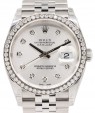 Product Image: Rolex Datejust 36 White Gold/Steel Silver Dial Custom Diamond Bezel Jubilee 126200 (126284RBR) - BRAND NEW