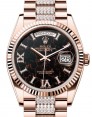 Product Image: Rolex Day-Date 36 President Rose Gold Eisenkiesel Dial Fluted Bezel Diamond Bracelet 128235 - BRAND NEW