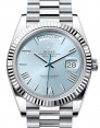 Product Image: Rolex Day-Date 40 President Platinum Ice Blue Roman Dial 228236 - BRAND NEW