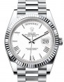 Product Image: Rolex Day-Date 40 President Platinum White Roman Dial 228236 - BRAND NEW