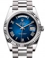 Product Image: Rolex Day-Date 40 President White Gold Blue Ombre Index/Roman Dial 228239