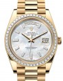 Product Image: Rolex Day-Date 40 President Yellow Gold White Mother of Pearl Diamond Dial & Bezel 228398TBR