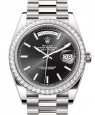 Product Image: Rolex Day-Date 40 White Gold Black Index Dial & Diamond Bezel President Bracelet 228349RBR - BRAND NEW