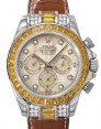 Product Image: Rolex Daytona White Gold/Diamonds Baguette Orange Sapphires Bezel 16559SACO