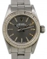 Product Image: Rolex Oyster Perpetual 26 Ladies Stainless Steel Grey Index Dial Fluted Bezel & Steel Bracelet 67194 - PRE-OWNED
