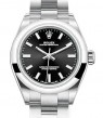 Product Image: Rolex Oyster Perpetual 28 Stainless Steel Black Index Dial & Smooth Domed Bezel Oyster Bracelet 276200 - BRAND NEW