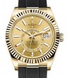 Product Image: Rolex Sky-Dweller Yellow Gold Champagne Index Dial  Oysterflex Rubber Strap 326238 - BRAND NEW