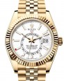 Product Image: Rolex Sky-Dweller Yellow Gold Intense White Index Dial Jubilee Bracelet 336938