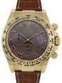 Product Image: Rolex Daytona 116518-DMOPRBR Black Mother Of Pearl Roman Brown Leather BRAND NEW