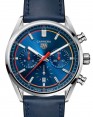 Product Image: Tag Heuer Carrera Chronograph Stainless Steel 42mm Blue Dial Leather Strap CBN201D.FC6543 - BRAND NEW