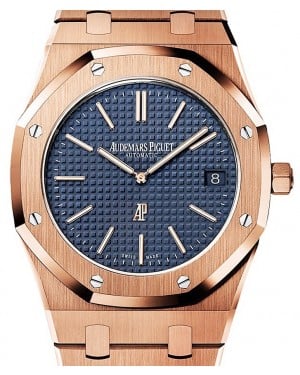 Audemars Piguet Royal Oak Extra-Thin Rose Gold Blue Dial 15202OR.OO.1240OR.01 - PRE-OWNED