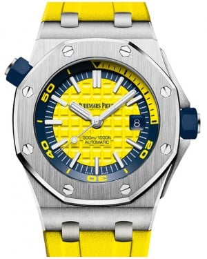 Audemars Piguet Royal Oak Offshore Diver 15710ST.OO.A051CA.01 Yellow Index Stainless Steel Rubber 42mm Automatic