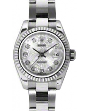 Rolex Lady-Datejust 26 179174-SLVJDO Silver Jubilee Diamond Fluted White Gold Stainless Steel Oyster - BRAND NEW