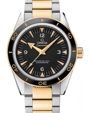 Omega Seamaster 300 Master Co-Axial Chronometer 41mm Steel/Yellow Gold Black Dial Steel/Yellow Gold Bracelet 233.20.41.21.01.002 - BRAND NEW