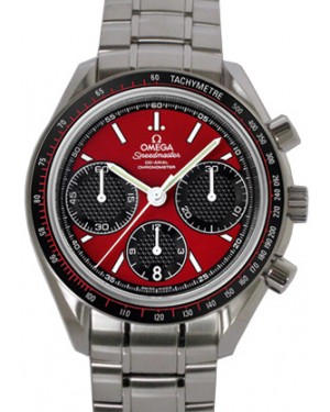 Omega 326.30.40.50.11.001 Speedmaster Racing Co-Axial Chronograph 40mm Red Index Stainless Steel BRAND NEW